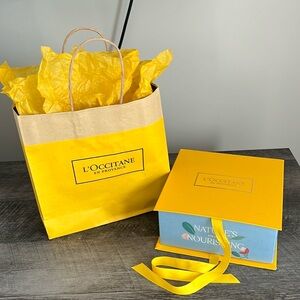 L’OCCITANE gift box, bag and tissue paper
